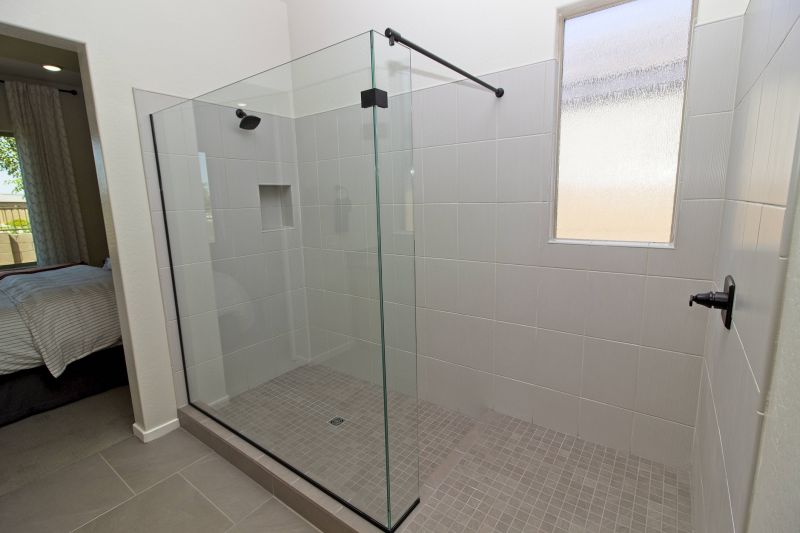 Contemporary Shower with Glass Doors