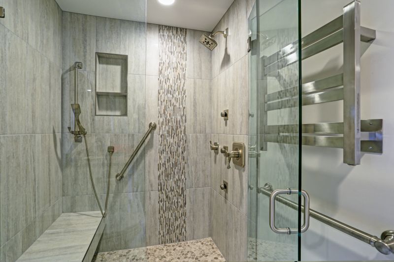 Elegant Shower with Textured Tile